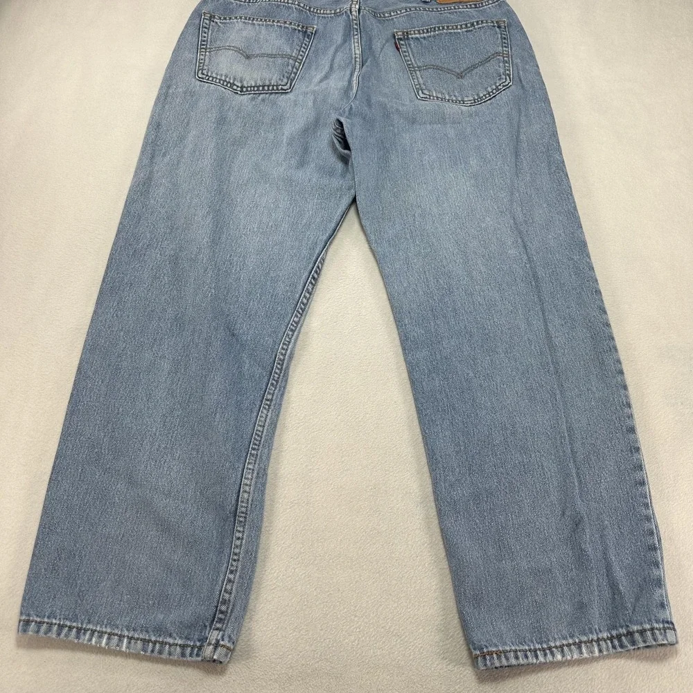 Levis 550 Jeans Mens 38x30‎ Blue Denim Relaxed Fit Tapered Leg Light Wash Y2K
